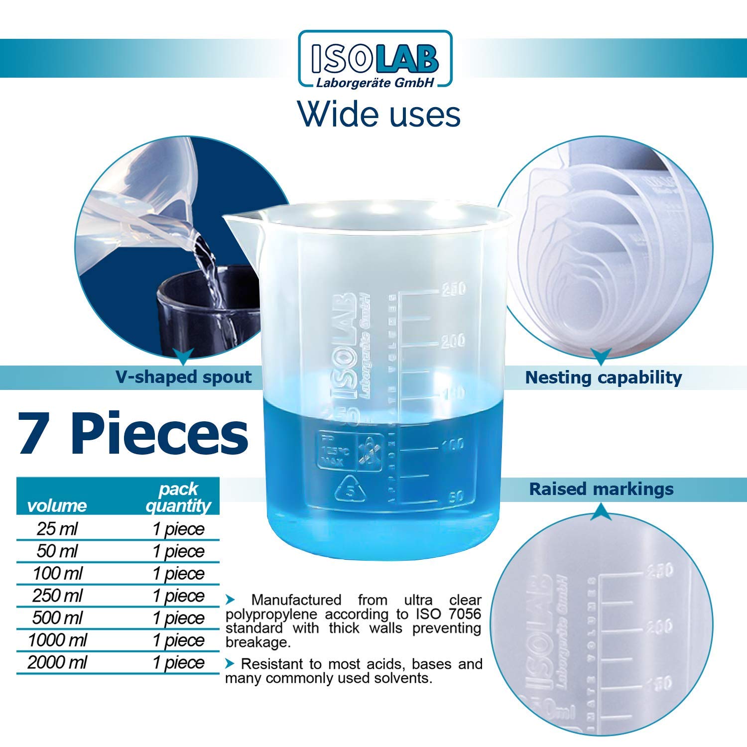 isolab-beaker-messbecher-set-7-teilig-25-2000-ml-pp image 2