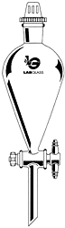 sp-wilmad-scheidetrichter-squibb-250-ml-ptfe-hahn-kunststopfen image 1