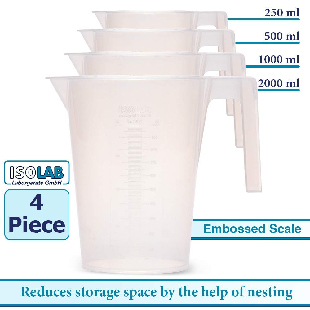 isolab-beaker-becher-mit-griff-4er-set-250-2000-ml-pp image 3