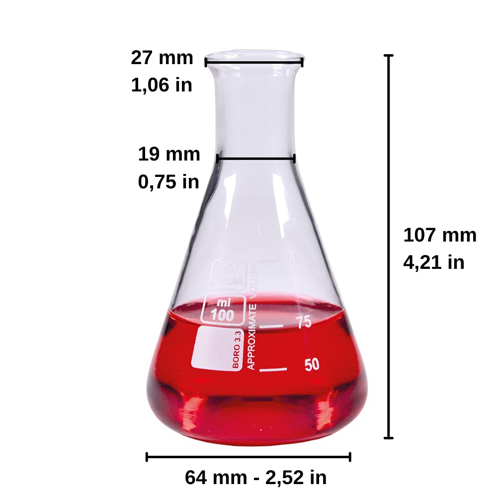 isolab-erlenmeyer-50-100-250-ml-enghals-kolben-3er-set-glas image 3