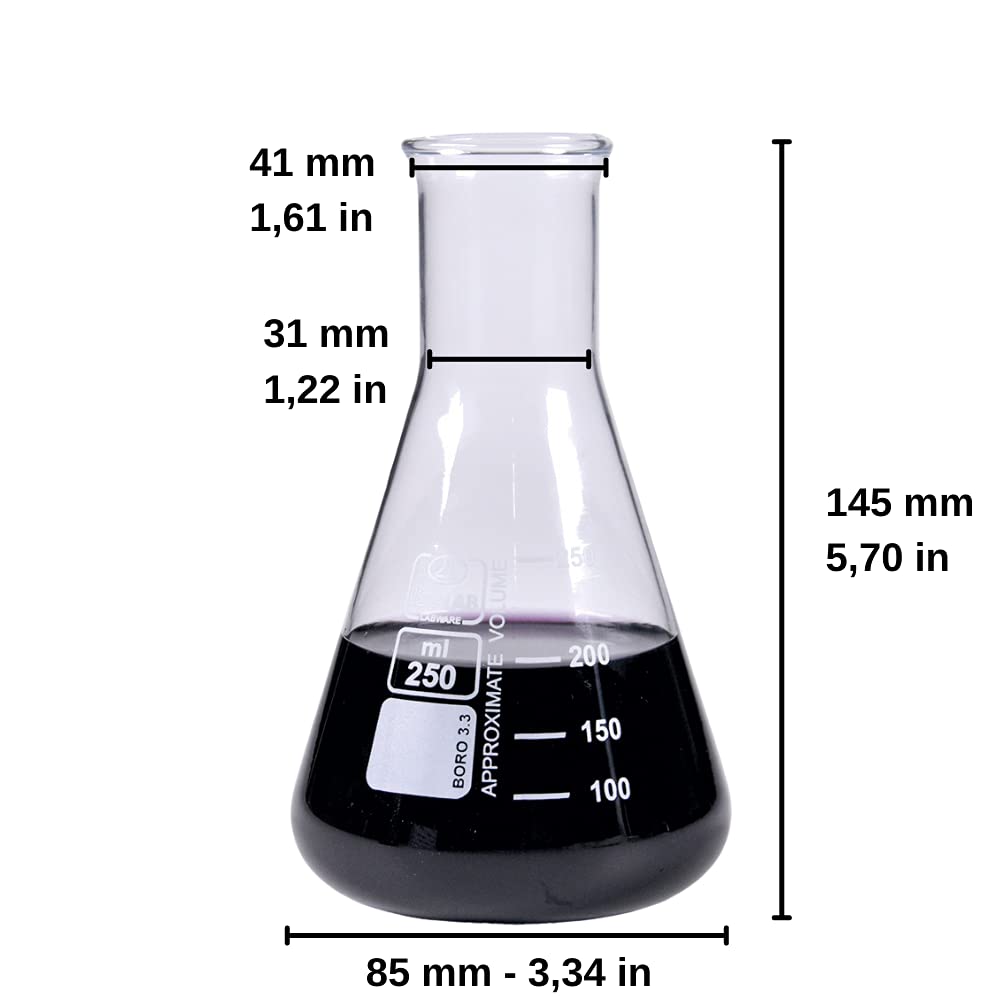 isolab-erlenmeyer-50-100-250-ml-enghals-kolben-3er-set-glas image 4