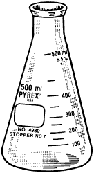 sp-wilmad-erlenmeyer-125ml-pyrex-enghals-graduiert image 1