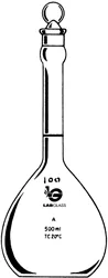 sp-wilmad-laboratory-glassware-messkolben-100-ml-mit-stopfen-serialisiert image 1