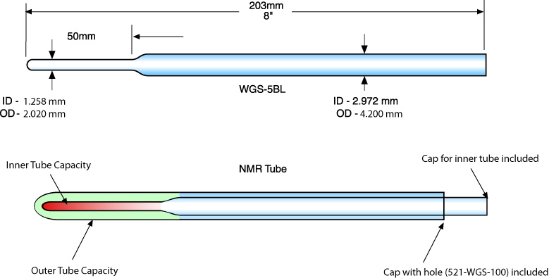 sp-wilmad-koaxial-insert-5-mm-nmr-stabeinsatz-60-l image 1