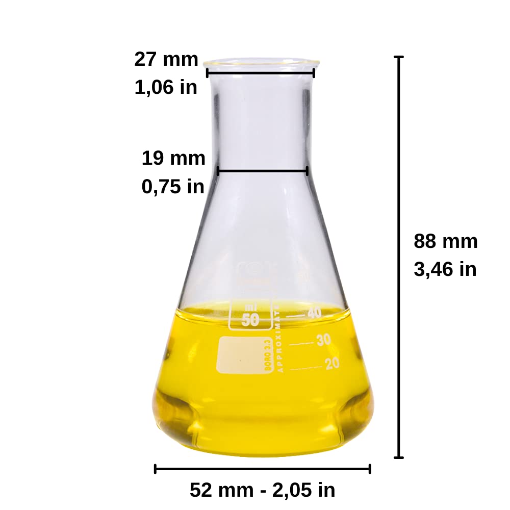 isolab-erlenmeyer-50-100-250-ml-enghals-kolben-3er-set-glas image 2